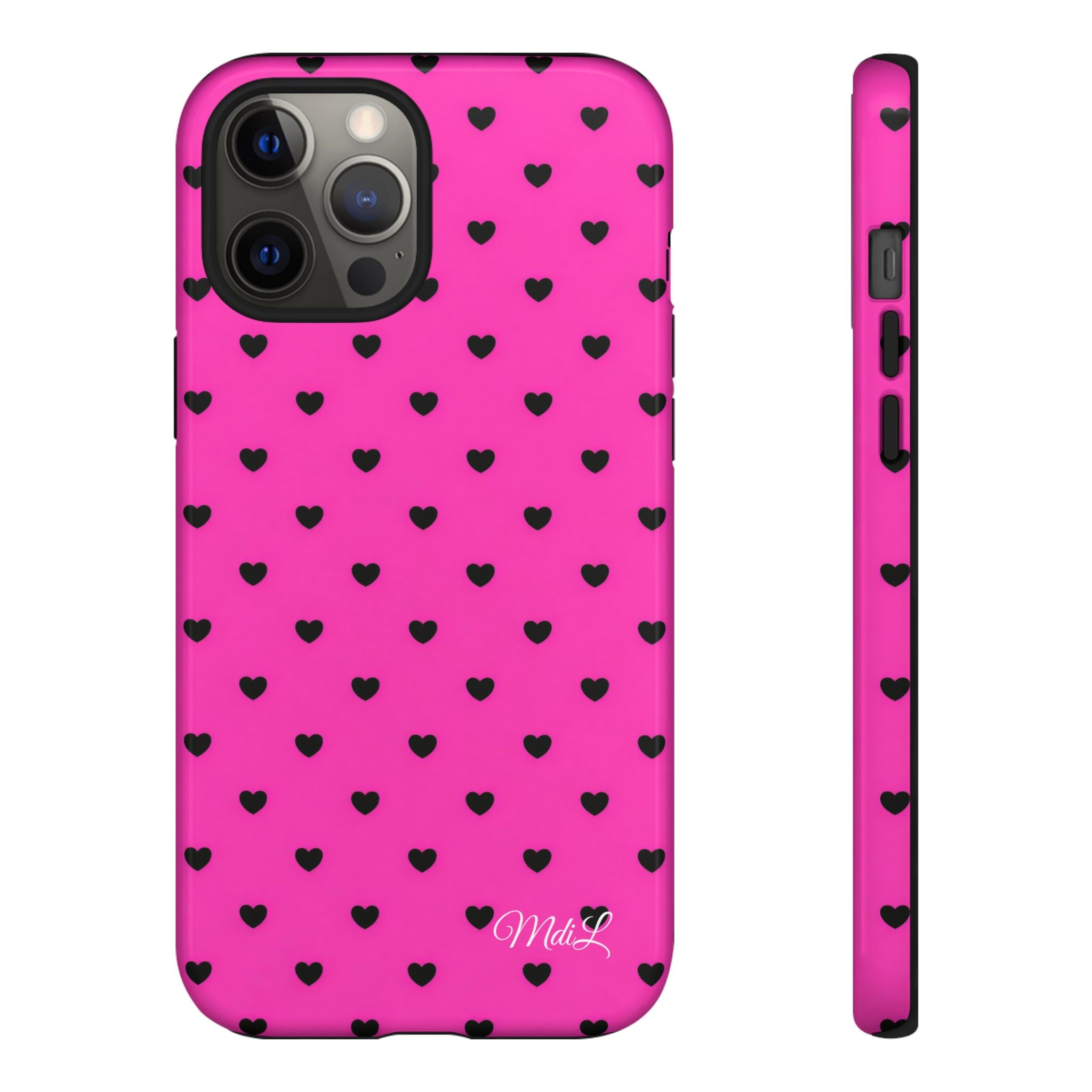 Dotted Hearts | Neon Pink - Mare di Luna