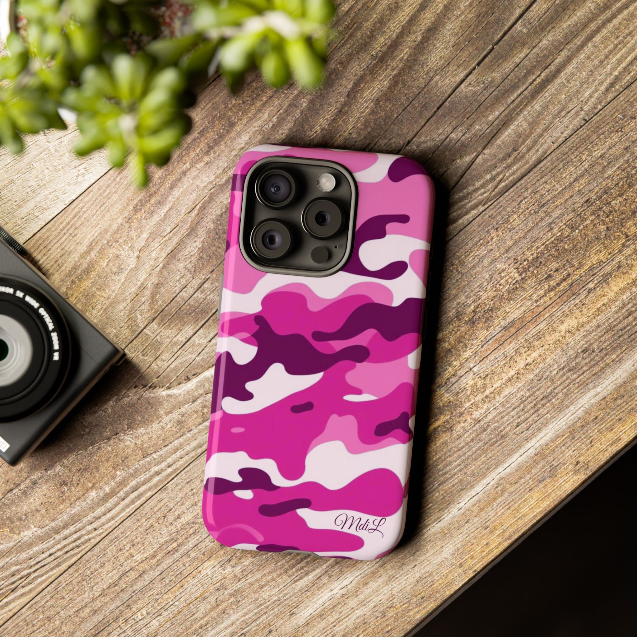 Magenta Camo iPhone Case
