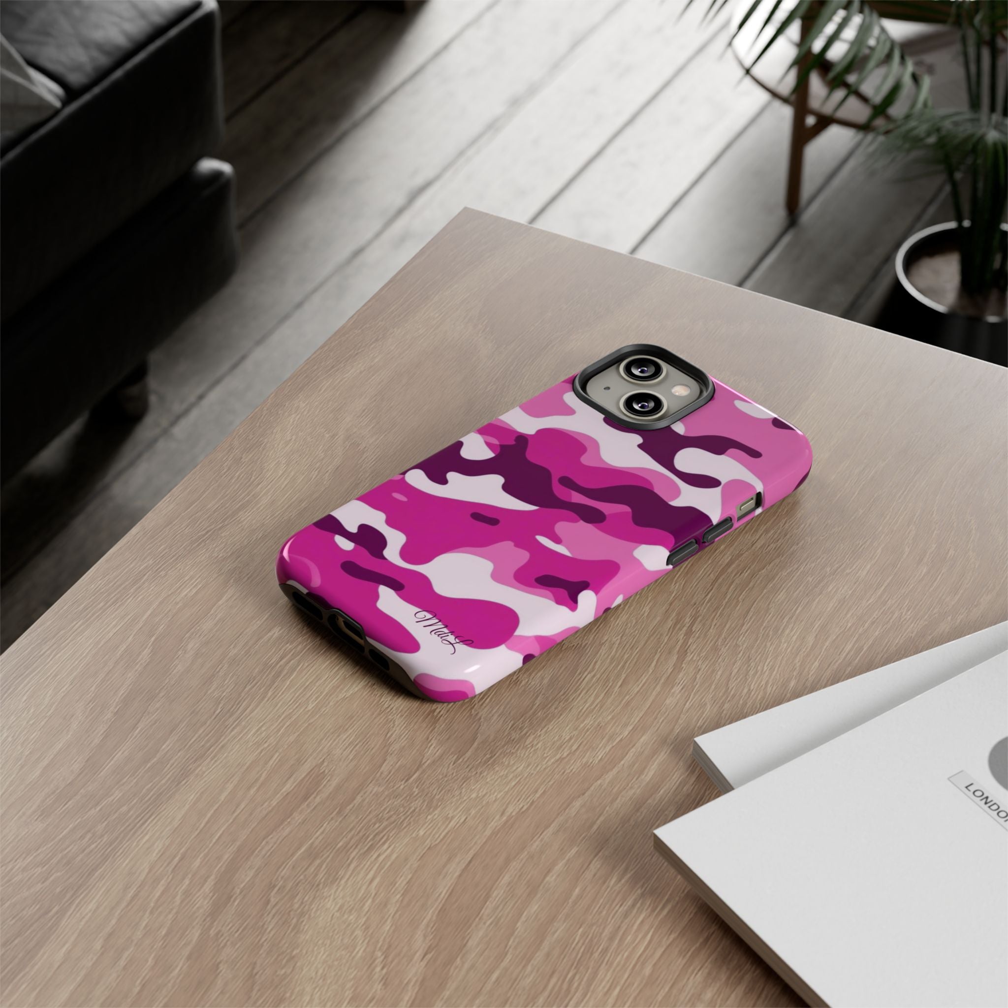 Magenta Camo iPhone Case