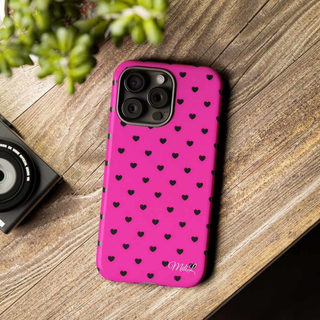 Dotted Hearts | Neon Pink - Mare di Luna