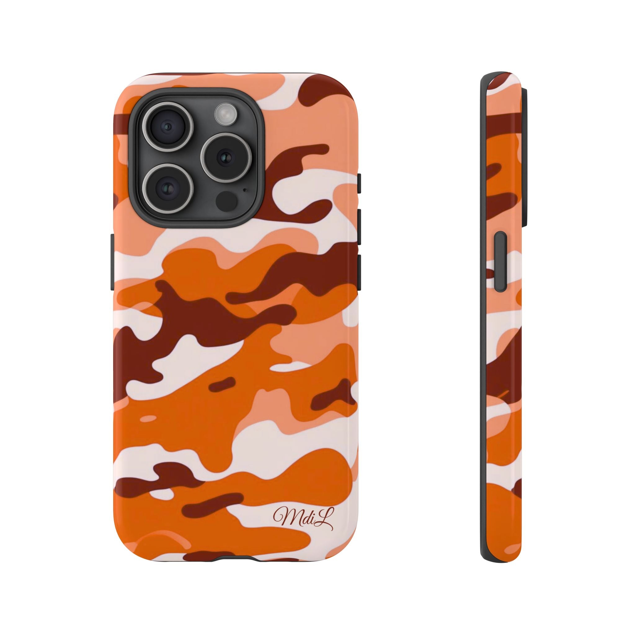 Orange Camo iPhone Case