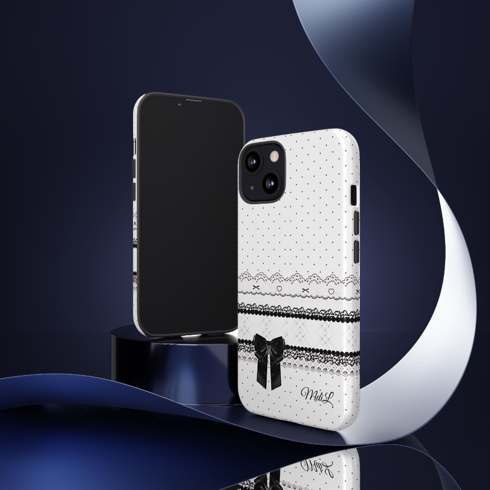 Dotted Lace | Black and White - Mare di Luna