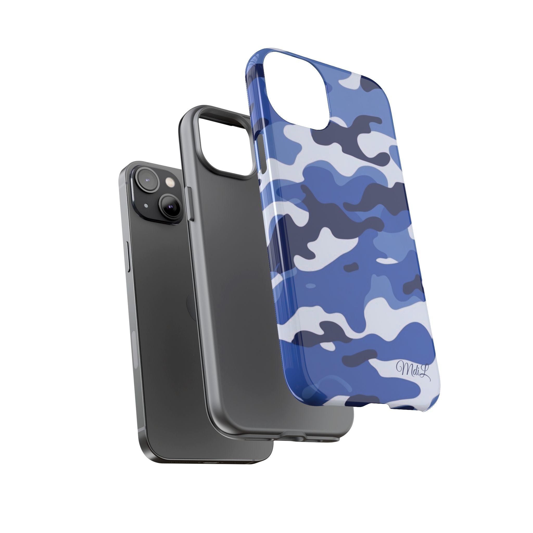 Deep Blue Camo iPhone Case