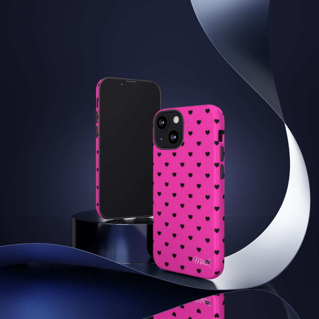 Dotted Hearts | Neon Pink - Mare di Luna