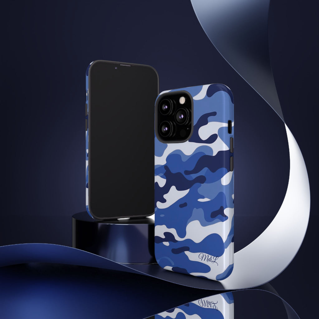 Deep Blue Camo iPhone Case